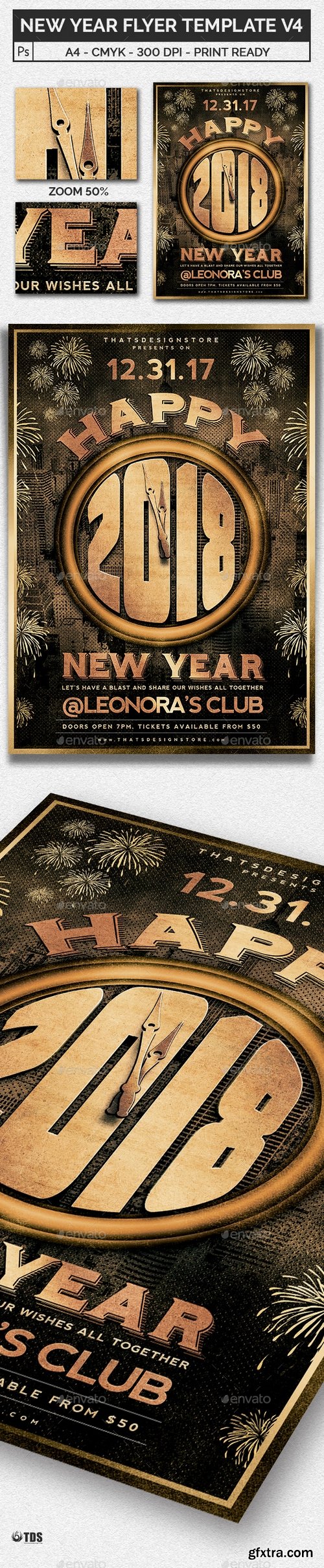 Graphicriver - New Year Flyer Template V4 13503090