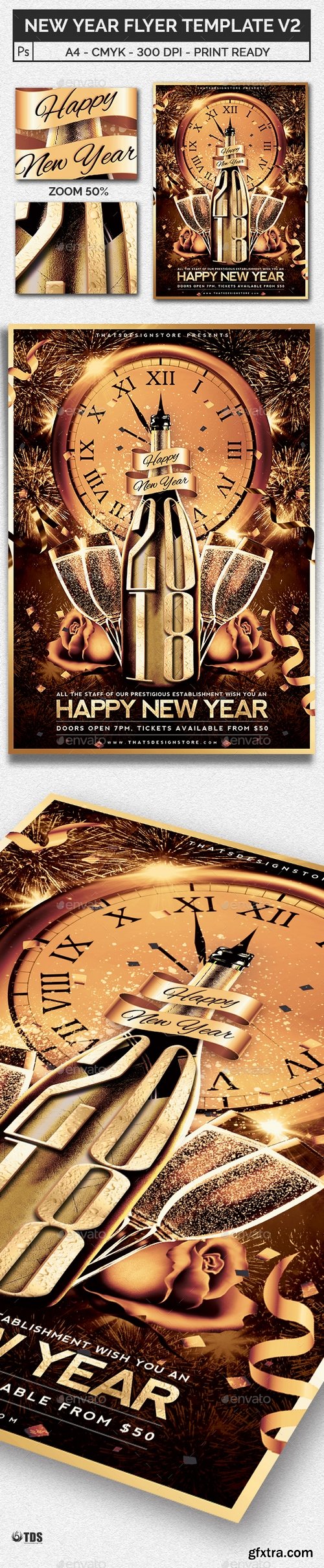 Graphicriver - New Year Flyer Template V2 17829516