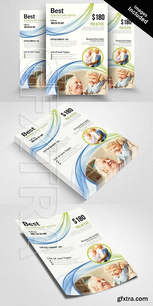 CreativeMarket - Senior Care Center Flyers 2098546