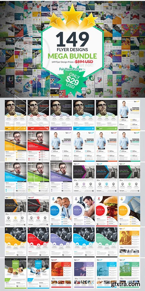 CreativeMarket - 149 Flyer Template Mega Bundle 2080735