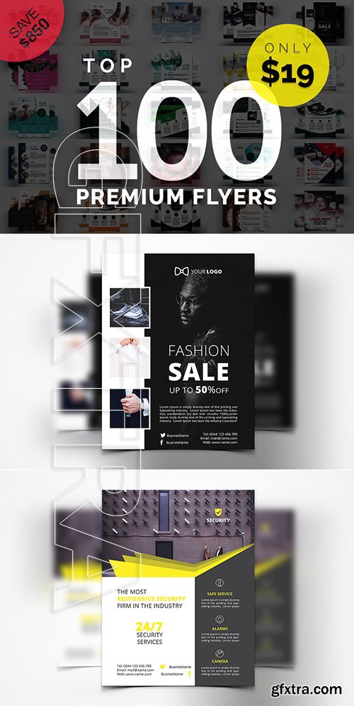 CreativeMarket - TOP 100 PREMIUM Flyers Templates 2068648