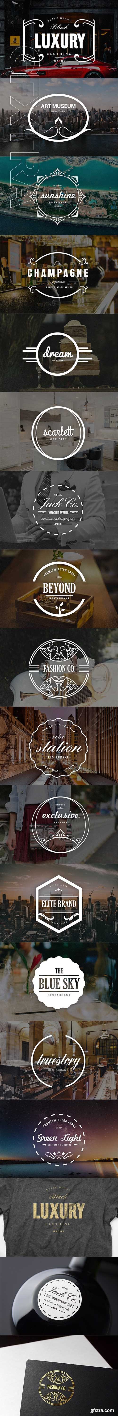 CreativeMarket - 15 Vintage Logos & Badges V7 2097508