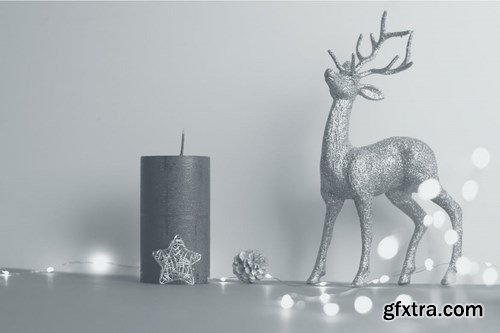 Christmas White Picture Frame Mockup