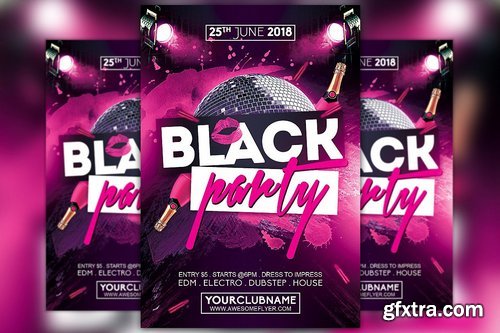 CM - Black Party Night Flyer Template 2040500