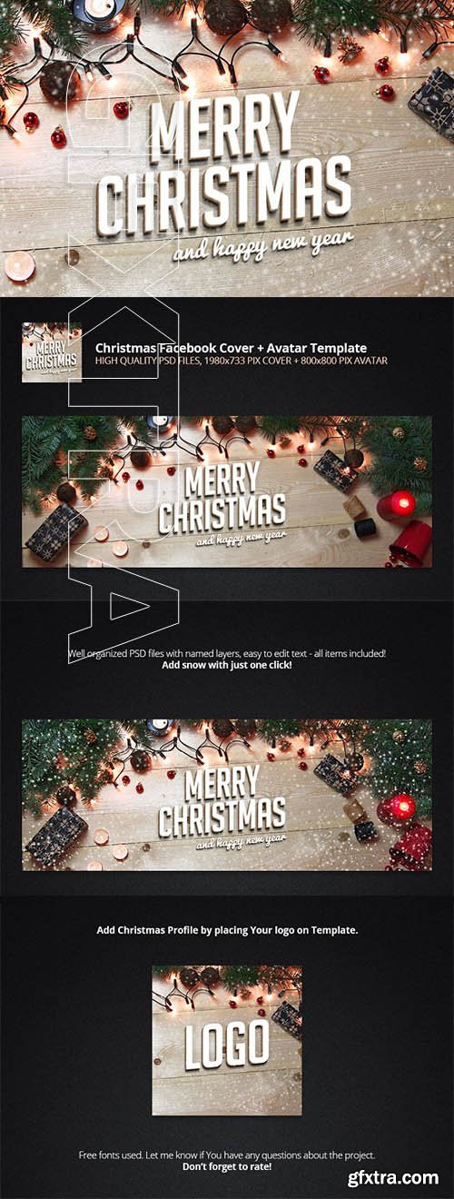 CreativeMarket - Christmas Facebook Cover + Profile 2098063