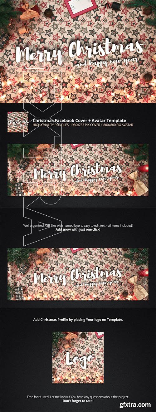 CreativeMarket - Christmas Facebook Cover + Profile 2098066