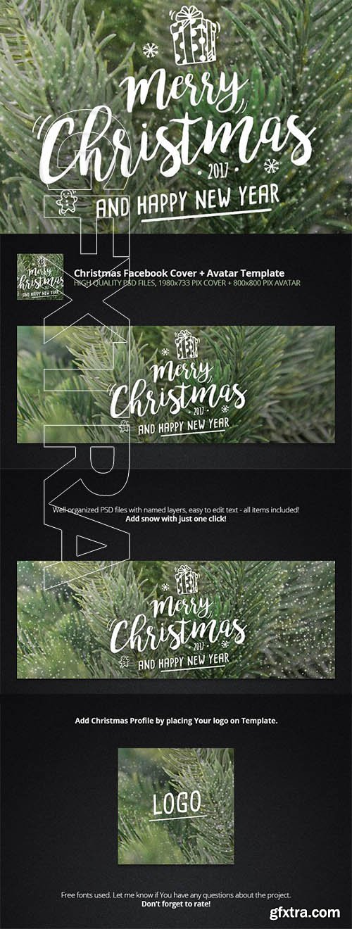 CreativeMarket - Christmas Facebook Cover + Profile 2098073