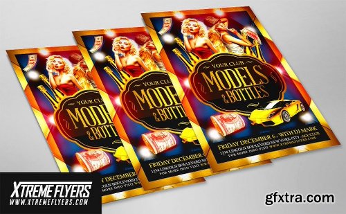 CreativeMarket Models and Bottles Flyer Template 2027426