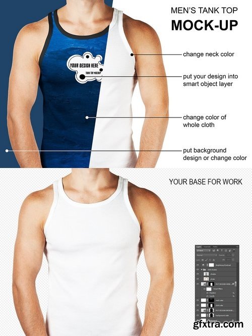 CM - Men\'s Tank Top Mock-Up 1454993