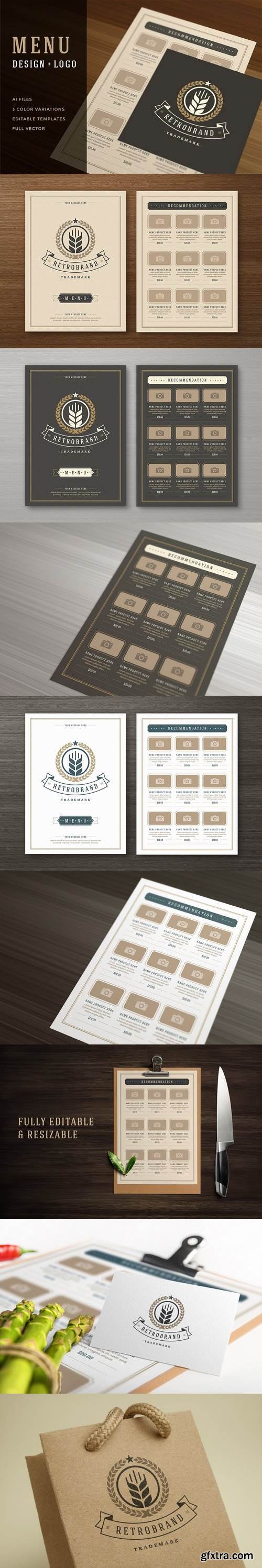 CM - Restaurant Menu with Logo Design 1455166