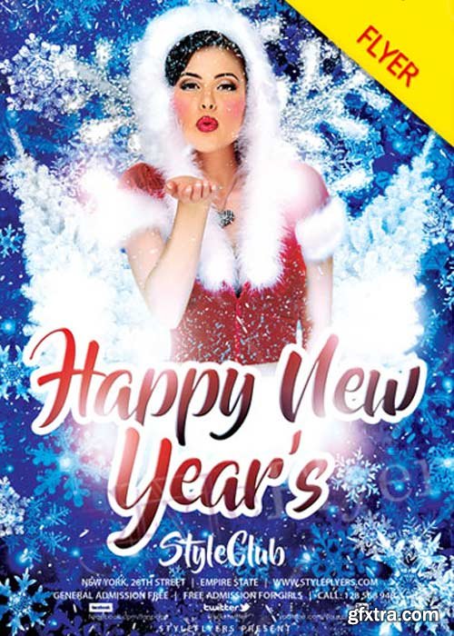 Happy New Year’s Party V44 2017 Flyer PSD Template