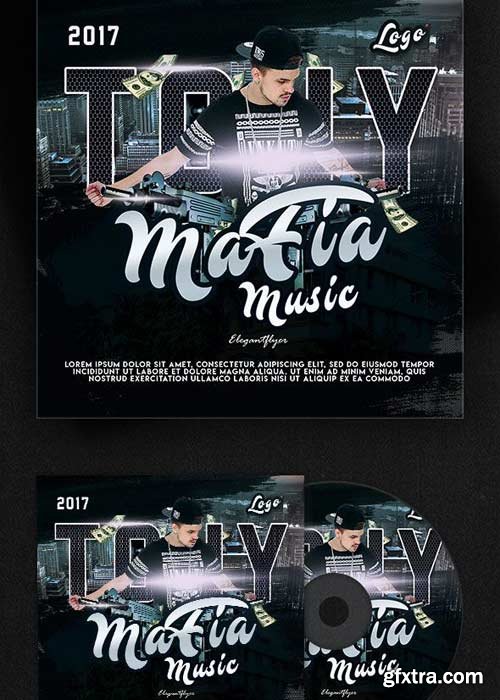 Mafia Music V1 Premium CD Cover PSD Template