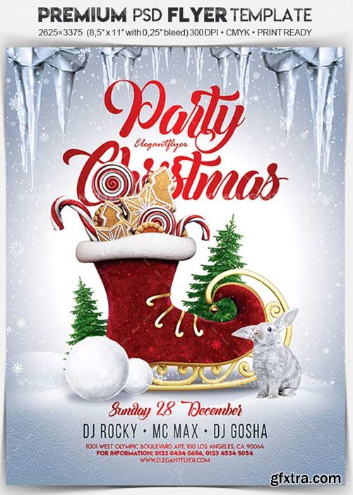 Christmas Party 2017 V47 Flyer PSD Template + Facebook Cover