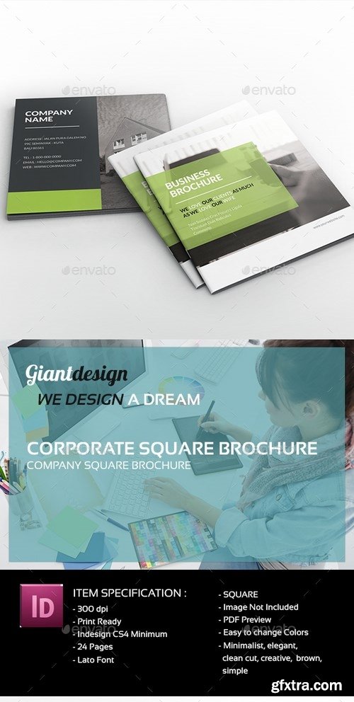 GraphicRiver - Corporate Square Brochure 21070446