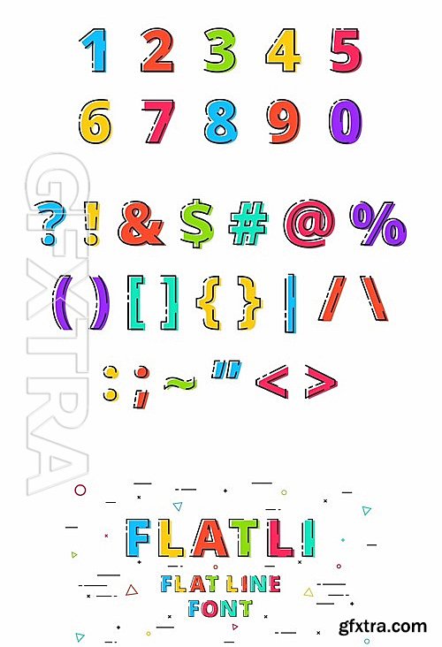 CM - Flatli - Flat Line Vector Font 2002939