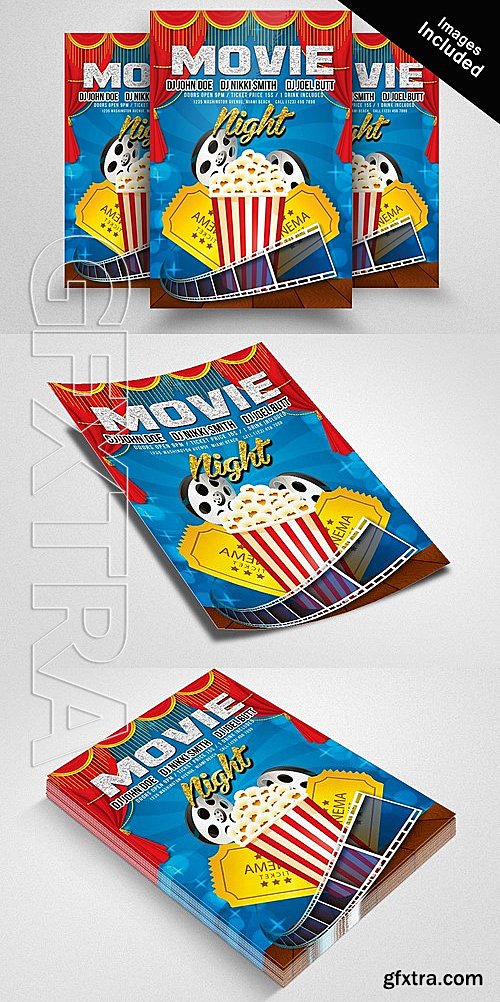 CM - Movie Party Flyer Templates 2106563