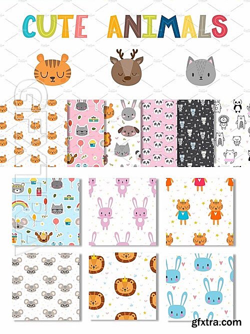 CM - Seamless patterns with cute animals 2089173