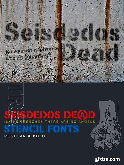 CM - Seisdedos Dead Stencil 2 Fonts- 2106825