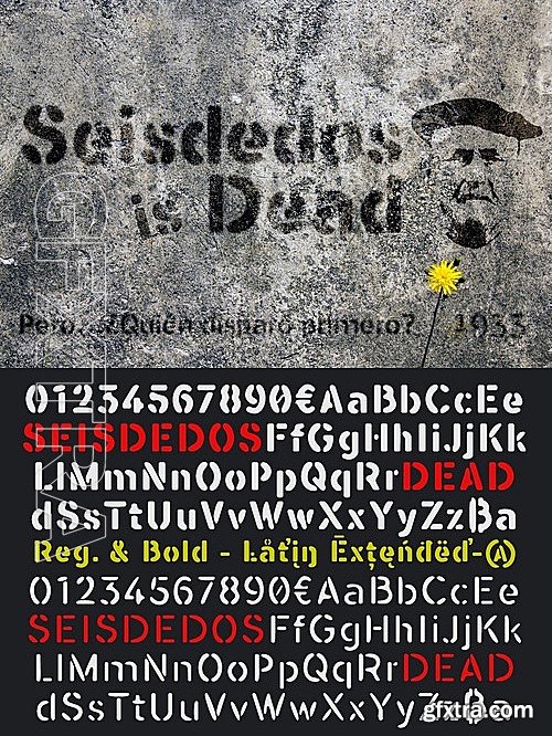 CM - Seisdedos Dead Stencil 2 Fonts- 2106825