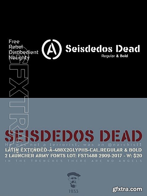 CM - Seisdedos Dead Stencil 2 Fonts- 2106825