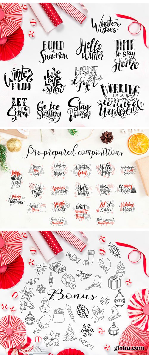 CM - Christmas Lettering Kit-Overlays 2053326