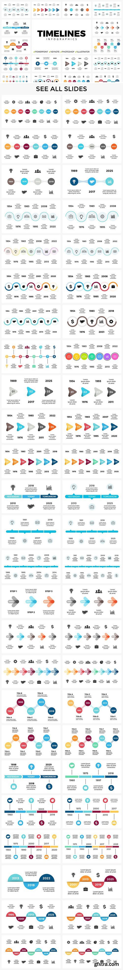 CM - Timelines | 50 unique slides 2038684