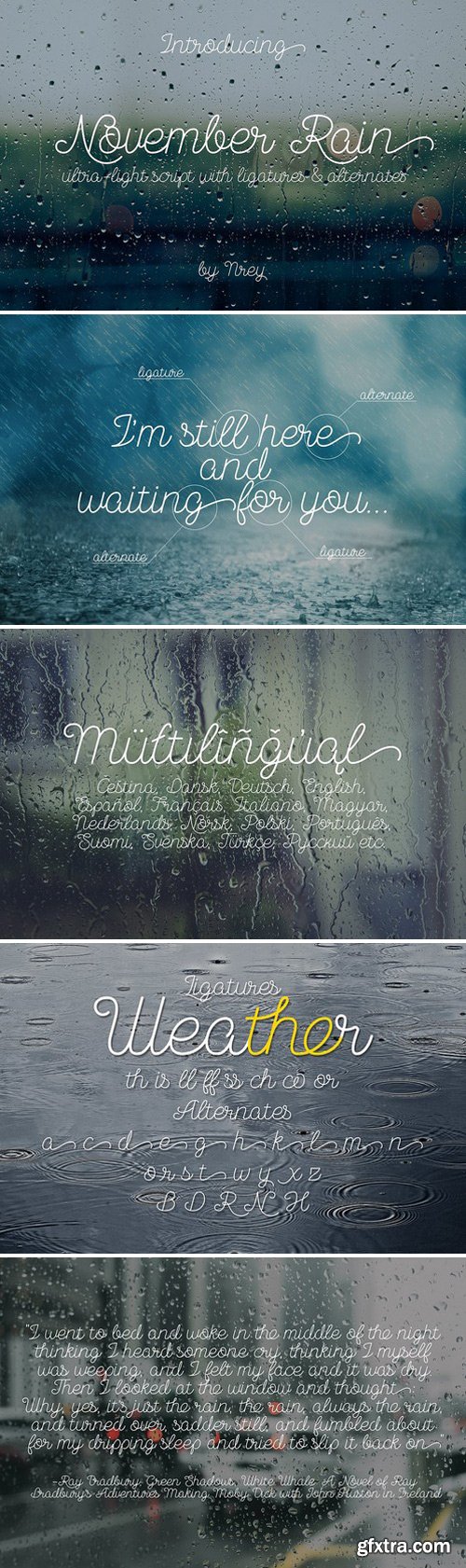 CM - November Rain Script Font 2040990