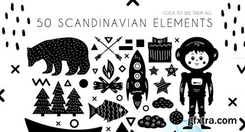 CM - Yeti - Scandinavian font & elements 2042753