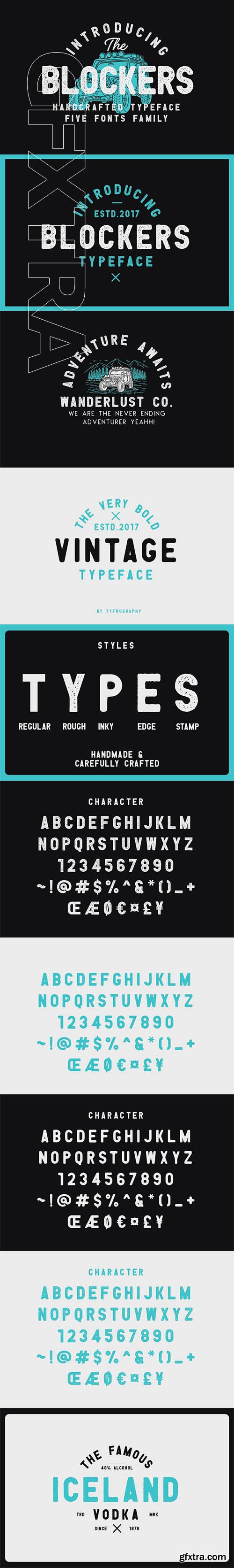 CreativeMarket - Blockers 5 Font Family 2088736