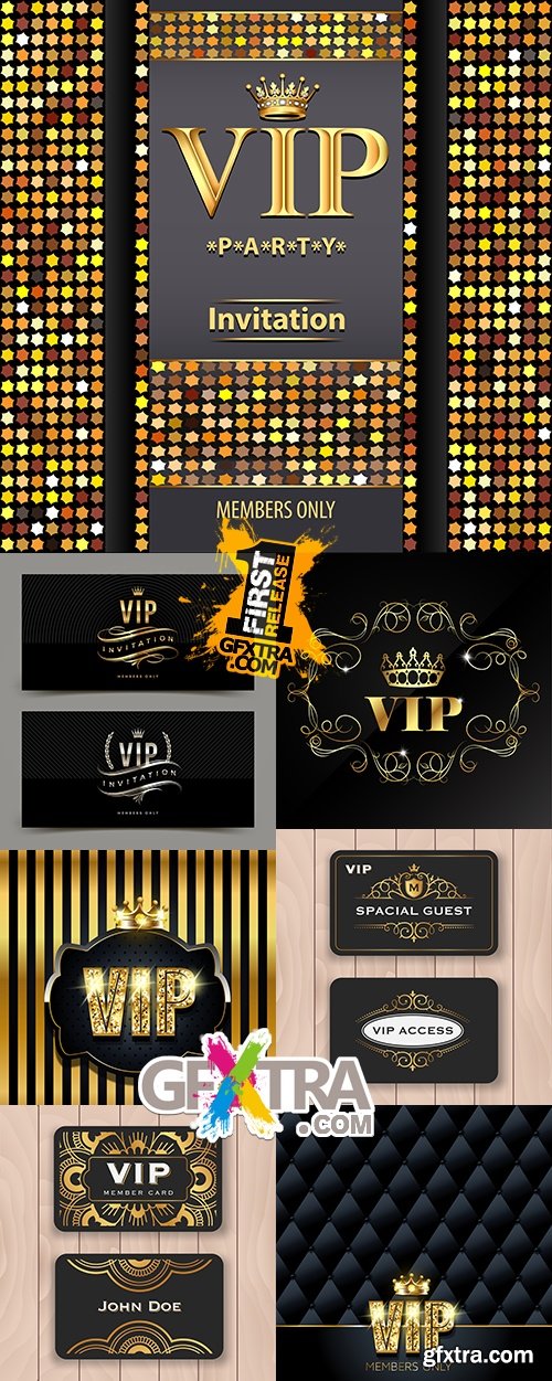 VIP invitations and luxury cards royal golden d?cor