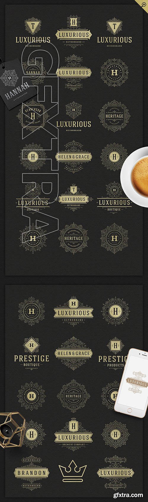 CreativeMarket - 1000 Logos and Badges Bundle 2095779