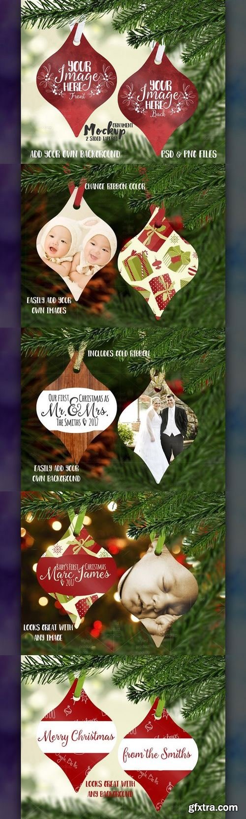 CM - Double sided tapered ornament mockup 1553265