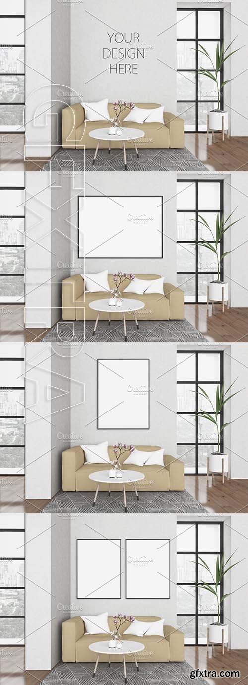 CreativeMarket - Interior mockup - artwork background 2097355