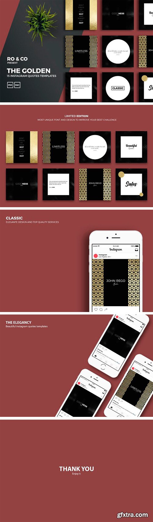 CM - The GOLDEN Instgram Quote Templates 2053464