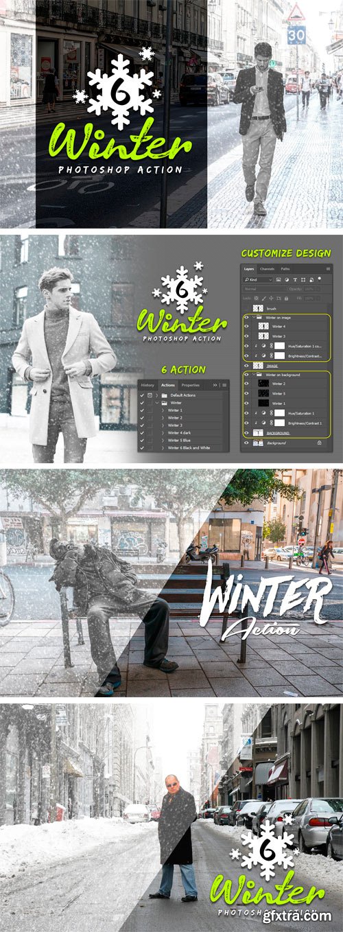 CM - 6 Winter Photoshop Action 2054937