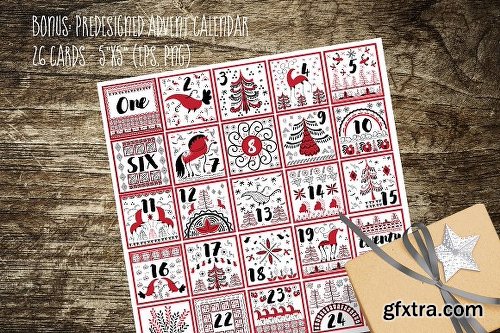 CreativeMarket Mezen Folk Art Elements Design Set 1998704