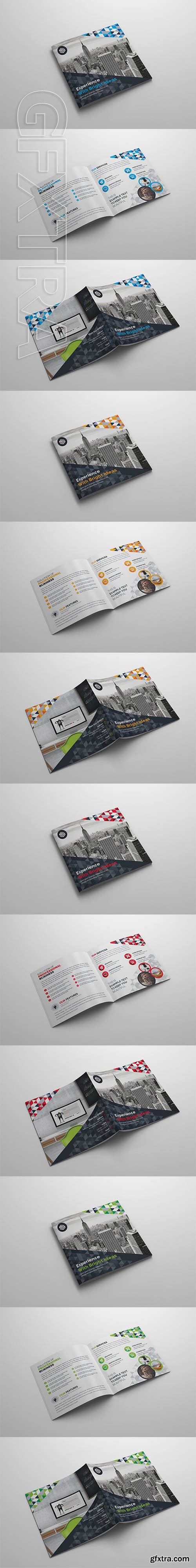 CreativeMarket - Square Bi-Fold Brochure 2095203