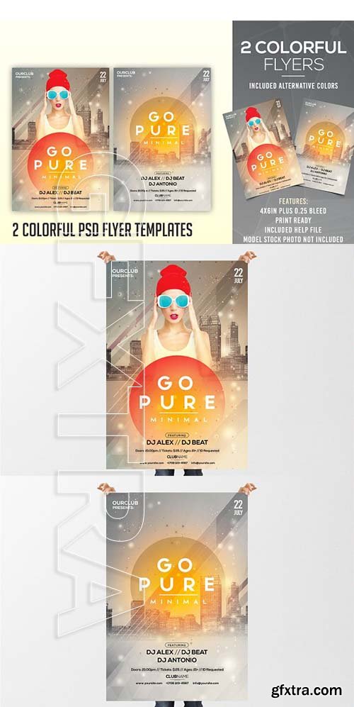 CreativeMarket - Go Pure - 2 PSD Flyer Templates 2110090