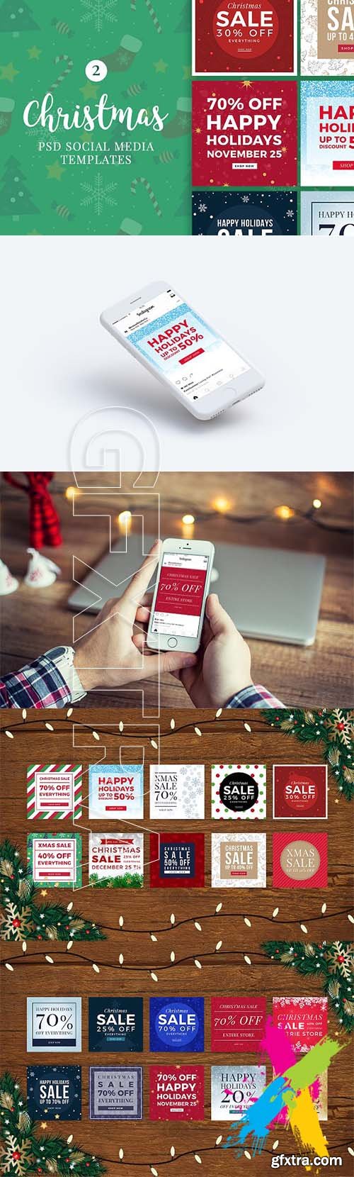 CreativeMarket - Christmas Social Media Banners V2 2111358