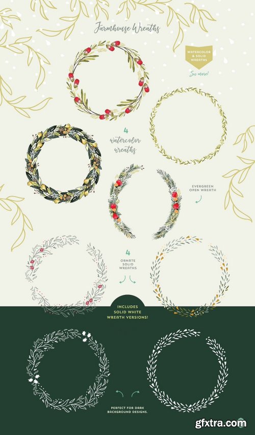 CreativeMarket Pearl's Snowy Pearadise Holiday Kit 1945938