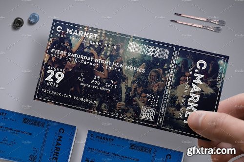 CreativeMarket Elegant Creative Event Ticket 2016073