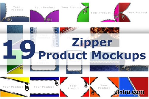 CreativeMarket Bundle: 19 Zipper Product Mockups 2044752