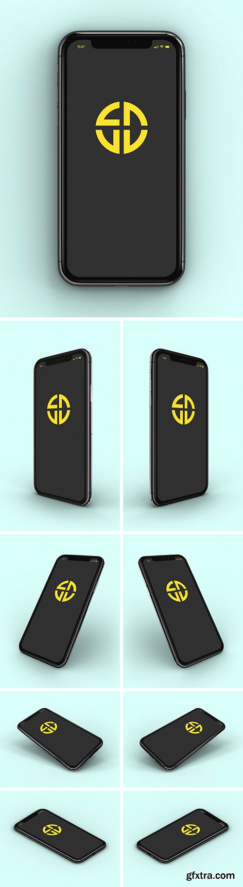 9 PSD Mock-Ups - iPhone X 2017