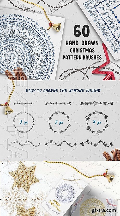 CM - 60 Christmas Pattern Brushes 2081904