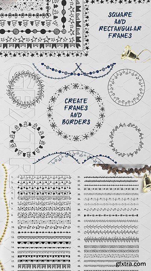 CM - 60 Christmas Pattern Brushes 2081904