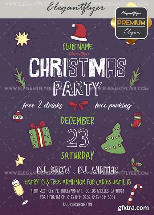 Christmas Party V50 Flyer PSD Template + Facebook Cover