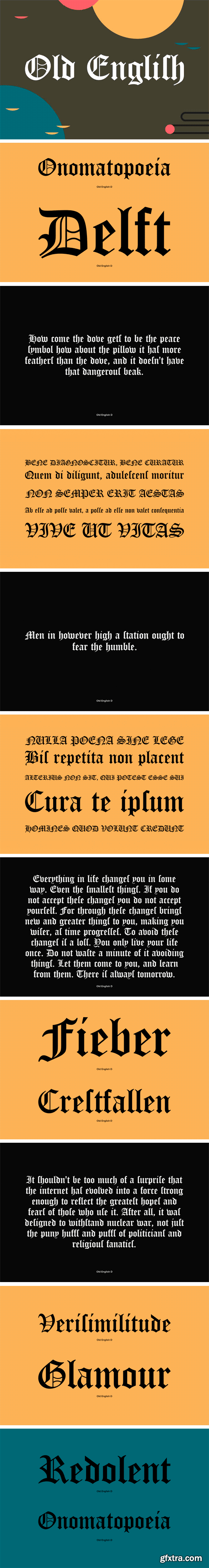 Old English Font Family