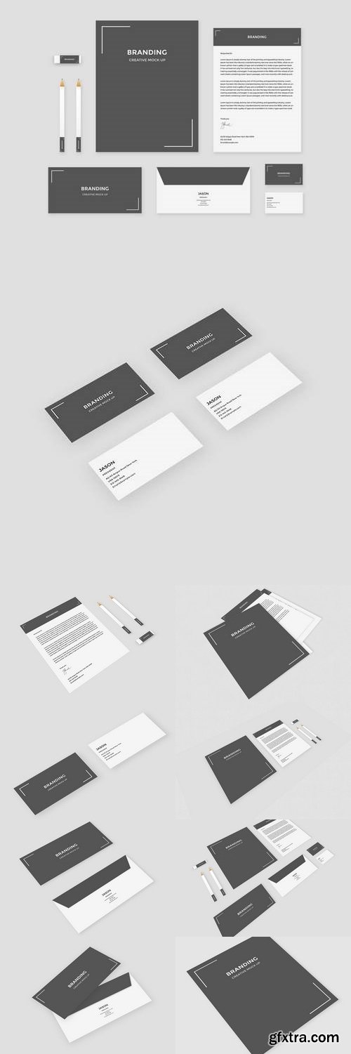 Branding Identity Mock Up - Cornered Angles