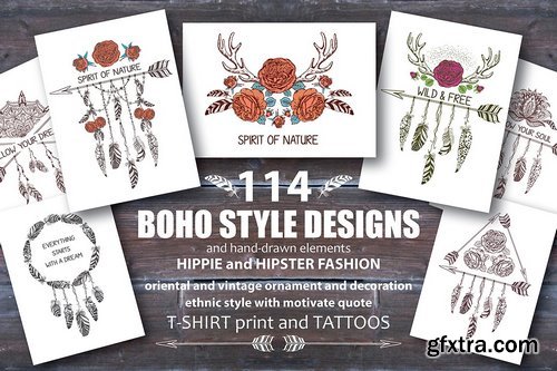 CM - Set: Ethnic Style Designs. Boho Deco 1392306