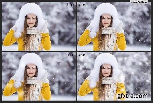 CreativeMarket Realistic Snow Overlays 2044316